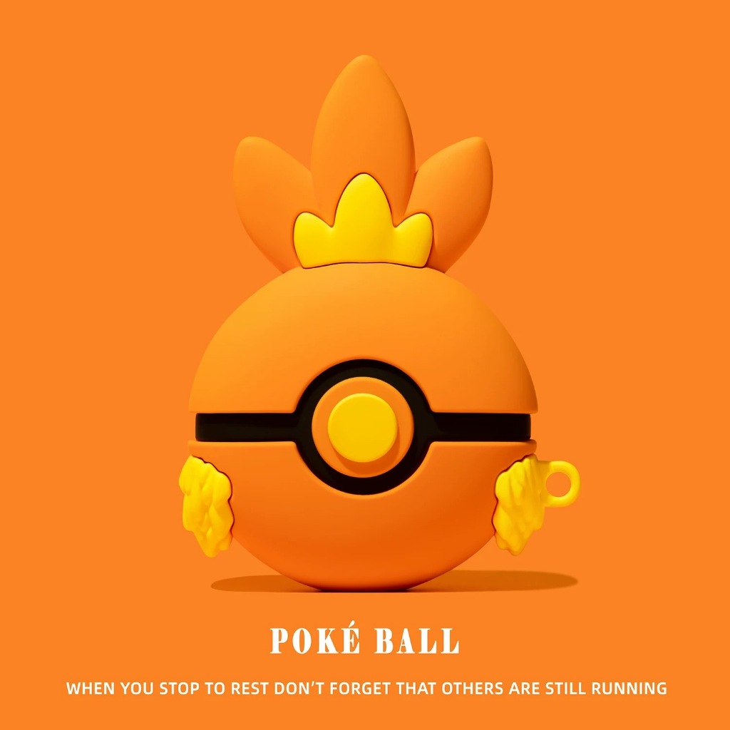 寶可夢 火稚雞 精靈球 適用於AirPods Pro3 保護殼 1/2/3/4代耳機殼 Pro2 保護套 軟殼 防摔殼