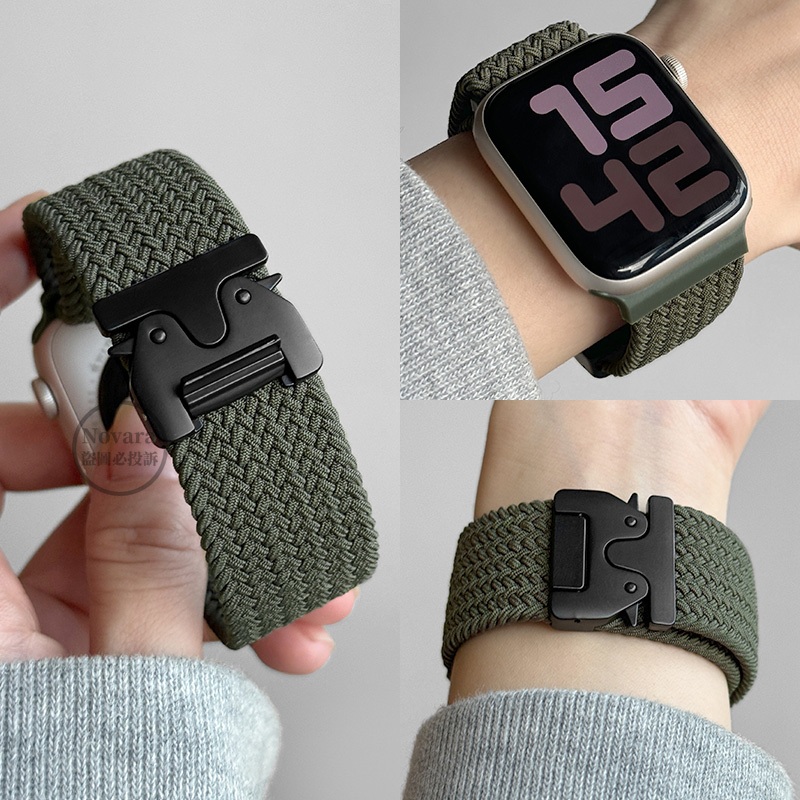 新款 尼龍編織錶帶 Apple watch 11 S10 9 8 7 SE 3 蘋果錶帶 iwatch全系列 卡扣錶帶