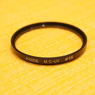Koide MC-UV 58mm lens filter.