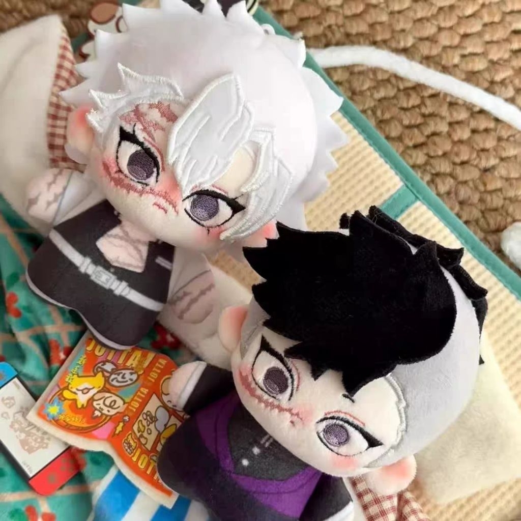 🩷鬼滅之刃無限城篇棉花娃娃10cm不死川實彌和不死川玄彌娃娃屬性公仔