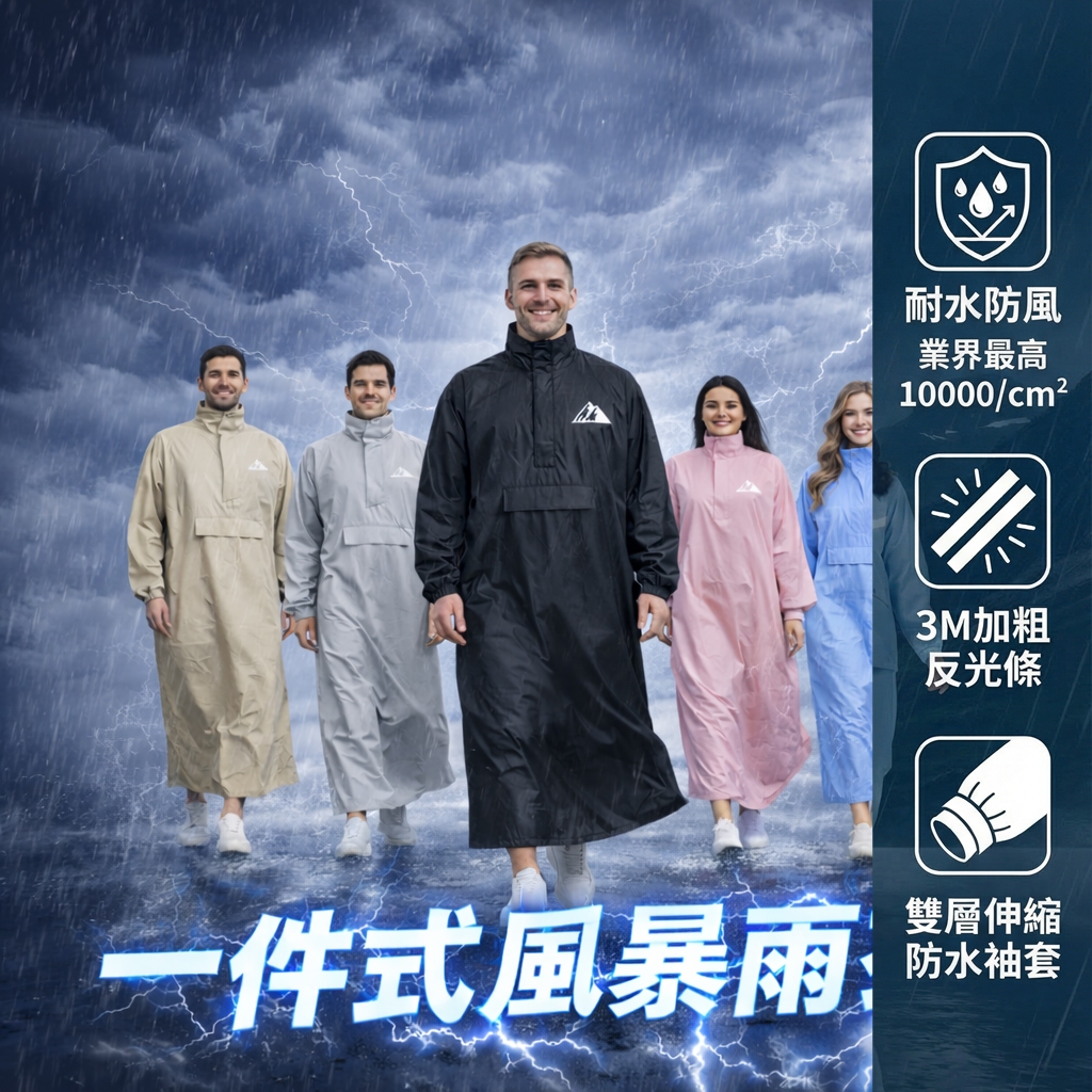 THE FORESTER-側開秒穿後背包極鋒雨衣 胯下不積水 男女款雨衣 背包雨衣 側穿雨衣 一件式雨衣 快速穿脫 雨衣