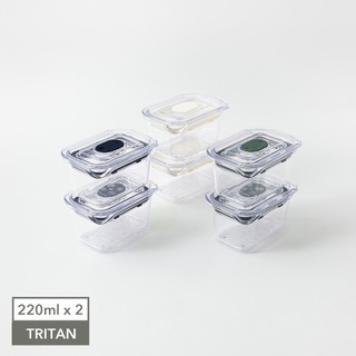 Prepara Click系列保鮮盒 [1號] 220ml /2入｜3色任選