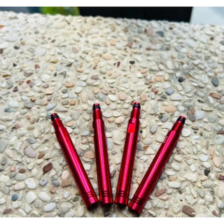 鋁合金延長氣嘴 50mm deep rim/紅