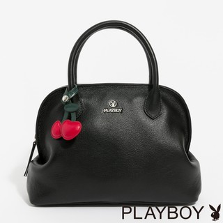 PLAYBOY - 手提包附長背帶 Midnight Cherry系列-黑色