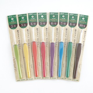 Clover 可樂牌 彩色鉤針Amure 鉤針 勾針 毛線 編織 CL42-402 針