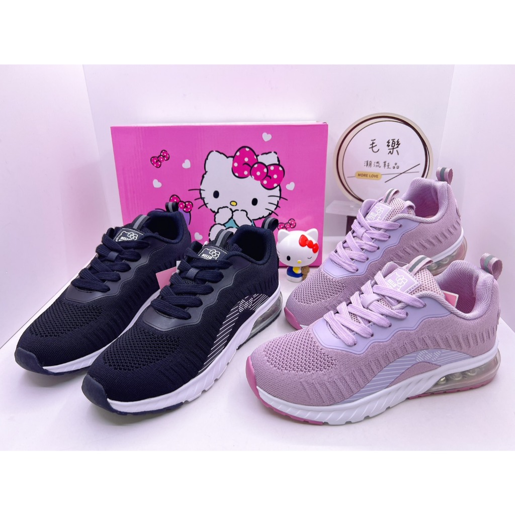 [ 附發票 ] 正版授權 凱蒂貓 Hello Kitty 女款氣墊運動鞋 飛織布面 透氣舒適 圓頭寬楦 彈力佳