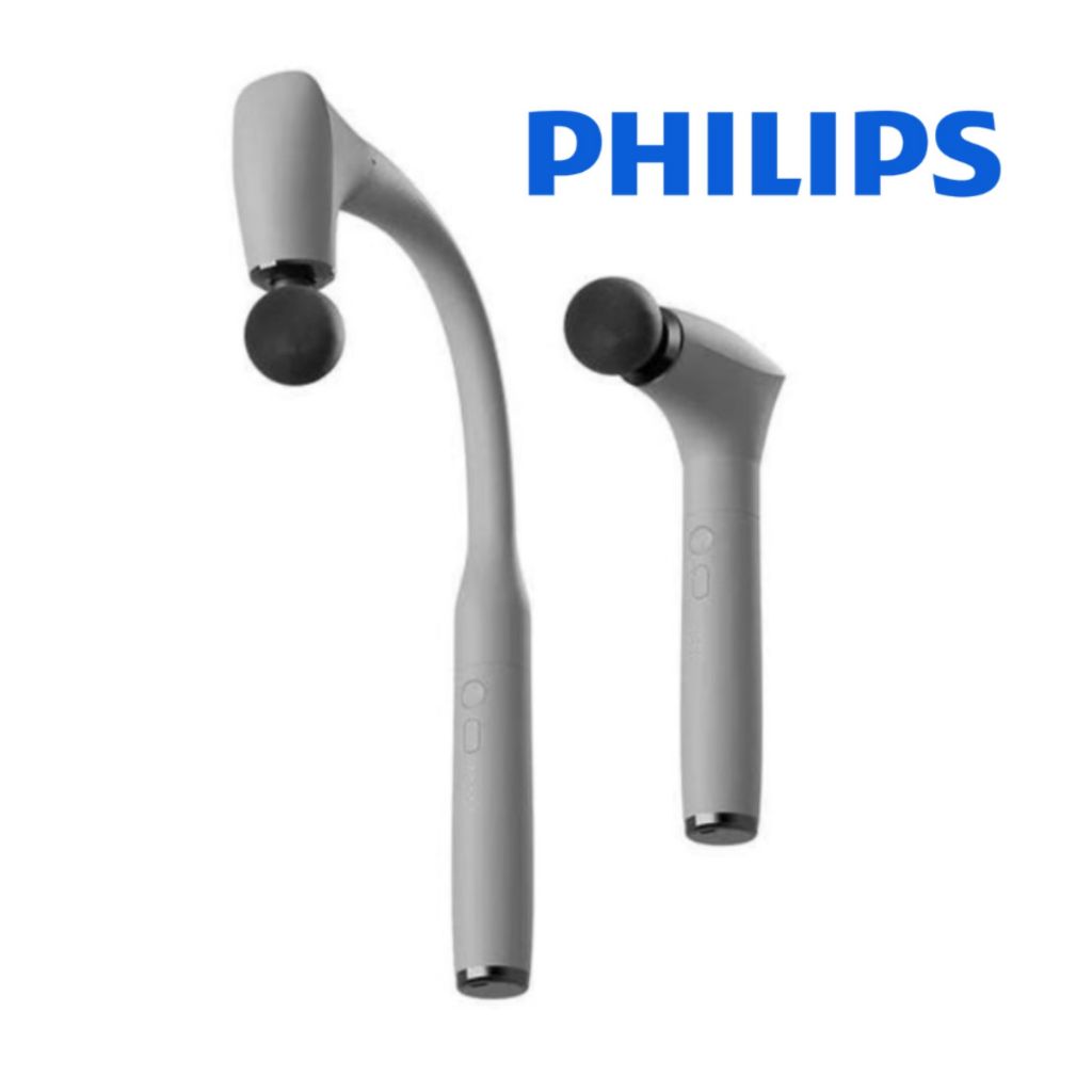【飛利浦 Philips】長短柄兩用按摩槍 筋膜槍 | 一秒輕鬆拆換 五段變速 附多款按摩頭 肩頸放鬆 母親節禮物