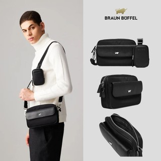 【BRAUN BUFFEL】諾曼德 斜背包-黑色(德國小金牛台灣總代理)/BF563-60-BK