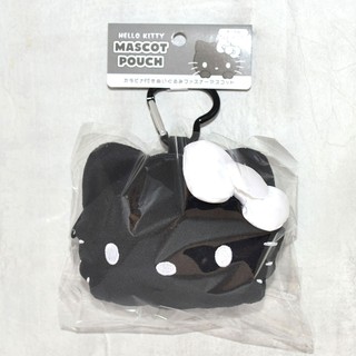 Hello Kitty 黑白風 迷你收納包 錢包 附登山扣 Sanrio日本正版 pk788