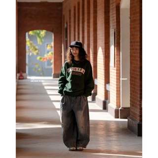 ORDINARY WHALE LOGO SWEATSHIRT 經典學院LOGO鯨魚電繡大學TEE【PS中壢】