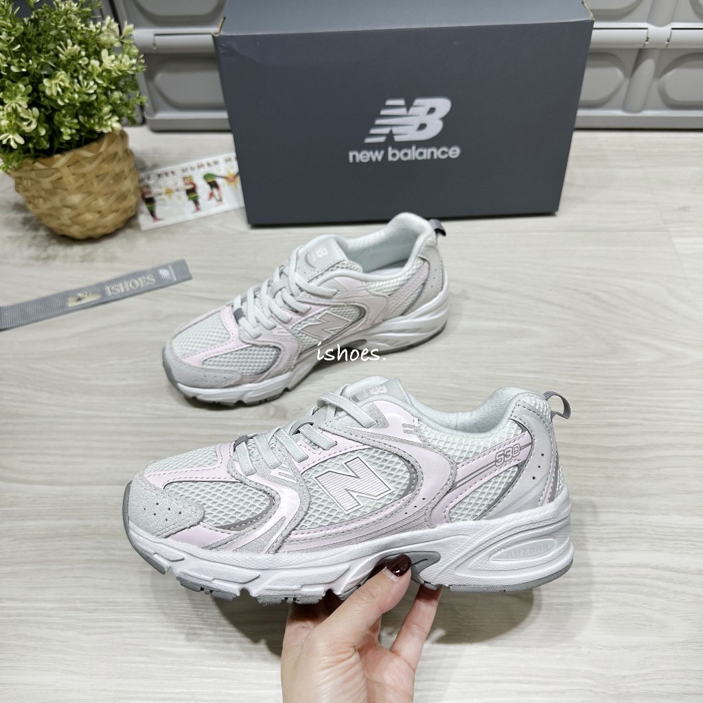 iShoes正品 New Balance 530 大童 女鞋 NB 白 粉 透氣 免綁鞋帶 運動鞋 G5309XV M