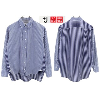 日本【UNIQLO】與極簡大師 +J Jil Sander 秋冬聯名款 玩味的對比條紋 襯衫~直購價629~🎊元/28