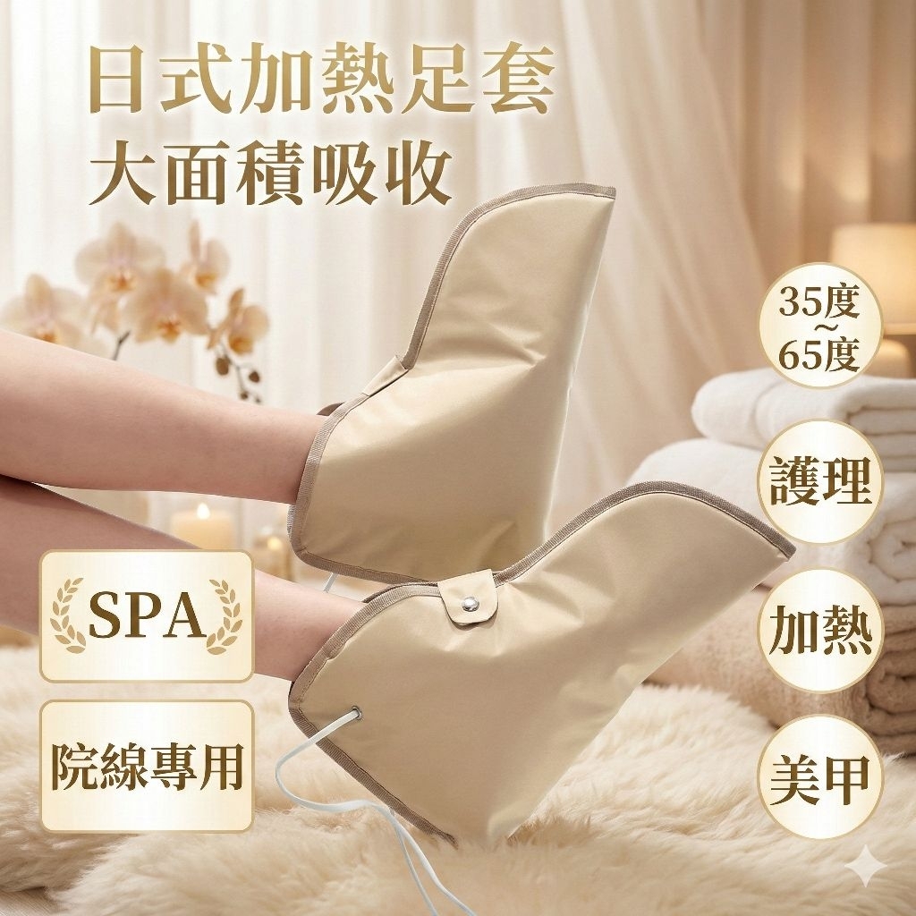 【台灣現貨】足部深層保養足套 深層保養熱敷 美甲手部保養加熱套 電熱套 美甲保養 產品吸收 紅外加熱
