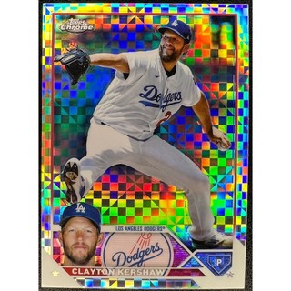 棒球 球員卡 Clayton Kershaw 2023 Topps Chrome X-Fractor 亮面