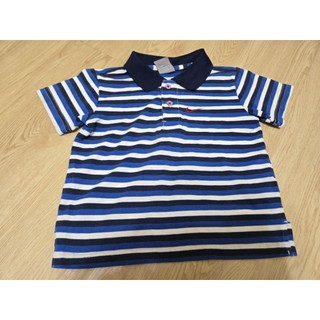 Nike 小童 男童 白 藍 條紋 短袖 polo衫 上衣 90