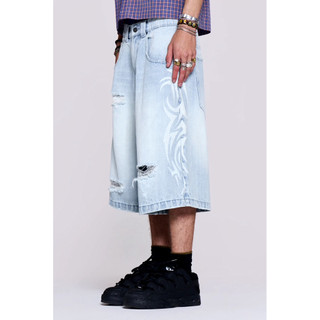 [YOUK]Jaded London Bleach Blade Colossus Jorts七分牛仔褲 現貨