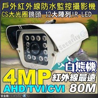 4MP 4百萬 AHD TVI 防護罩 攝影機 監視器 鏡頭 鋁合金 大型 紅外線 適 5MP 4K DVR 廣角 含稅