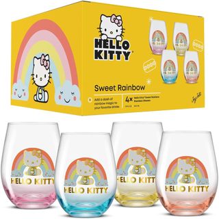 預購👍空運👍美國JoyJolt 玻璃杯 杯子 水杯 禮盒 史迪奇 咖啡杯 奶昔杯 凱蒂貓Hello Kitty