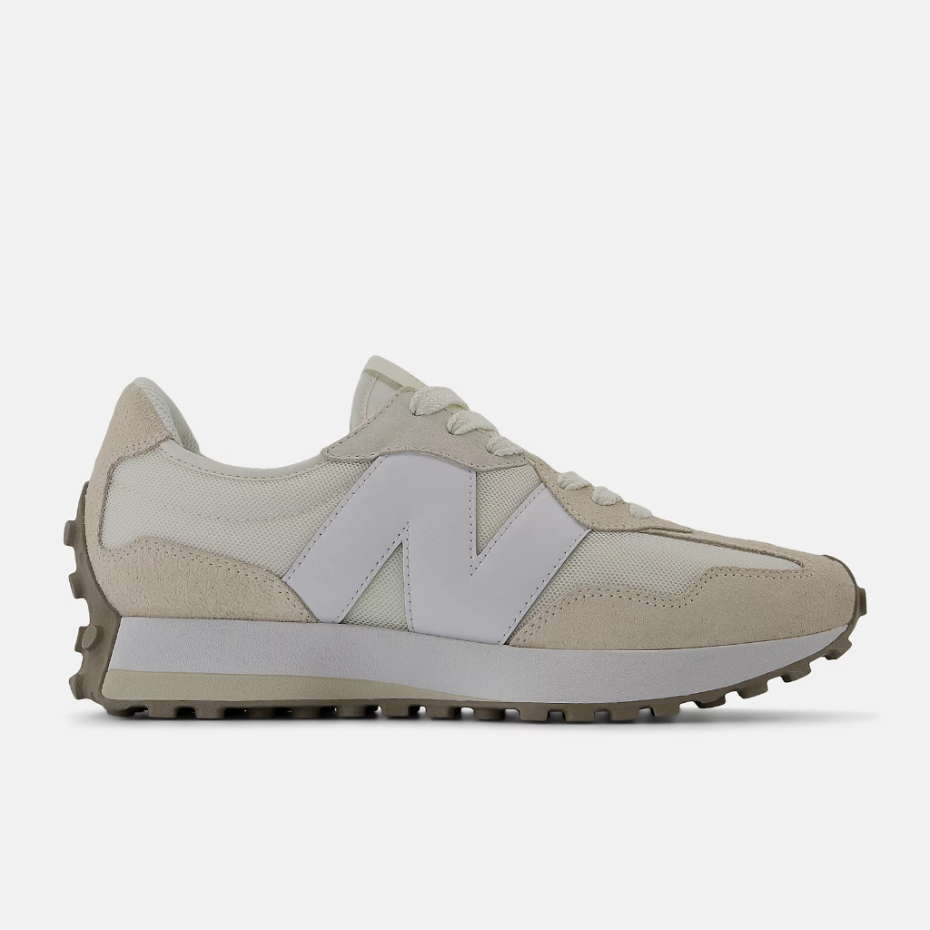 【NEW BALANCE】 327系列 休閒鞋 女鞋 麂皮 清新風 復古 杏白 U327LNA