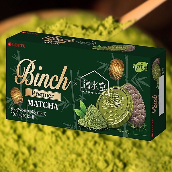LOTTE 樂天 BINCH 抹茶 餅乾 (102g) 零食 零嘴 下午茶 點心 伴手禮【小三美日】DS027550