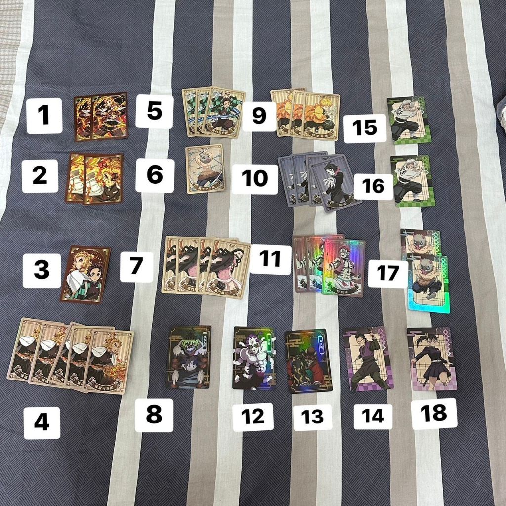 鬼滅之刃小卡 無限列車 / 柱 / 鬼 無限列車－大哥 炭治郎 伊之助 彌豆子 妓夫太郎 善逸 魘夢 猗窩座 香奈乎