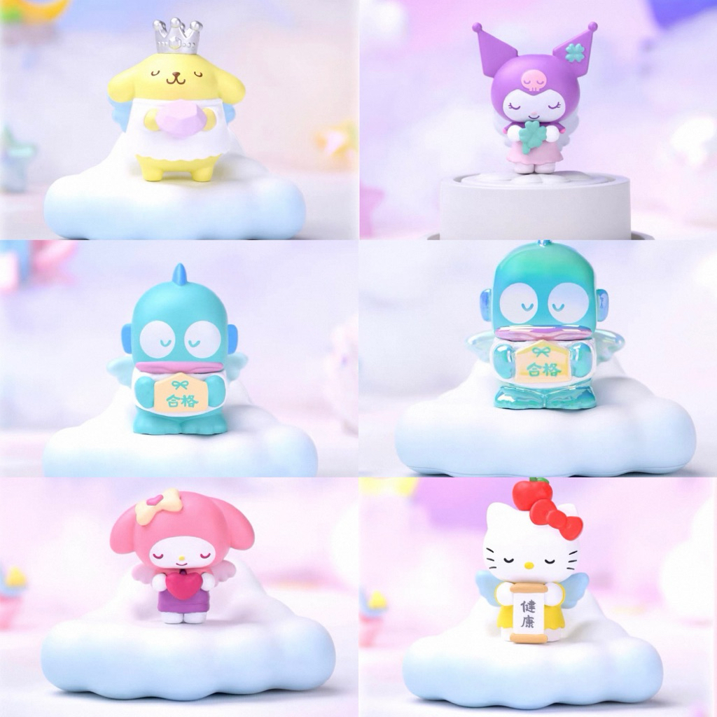 《現貨》三麗鷗祈願天使系列盲盒公仔 布丁狗酷洛米美樂蒂kitty人魚漢頓醜魚公仔盲盒 布丁狗祈願天使公仔