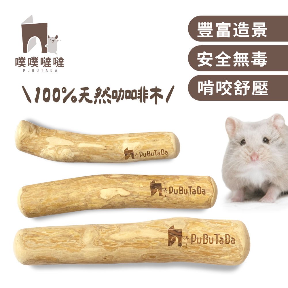 【噗噗噠噠】 舒壓玩具 啃咬咖啡木 造景咖啡木棒（倉鼠龍貓 兔子 天竺鼠 八齒鼠 倉鼠 天然玩具 生物降解 造景）