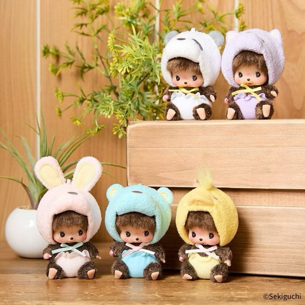 現貨-日本正版 Monchichi 蒙奇奇 珠鍊吊飾 玩偶吊飾 變裝吊飾 娃娃吊飾 北鼻蒙奇奇 baby蒙奇奇