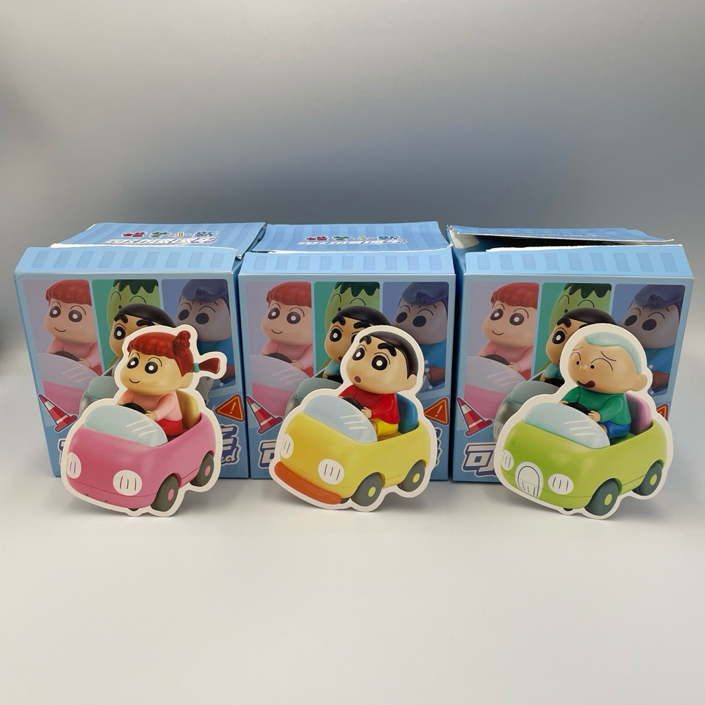 蠟筆小新春日部列車盲盒確認款-風間妮妮/春日部防衛隊爬爬公仔-風間正男/雙面毛絨掛件-小新/可動速速車-正男/胡迪公仔