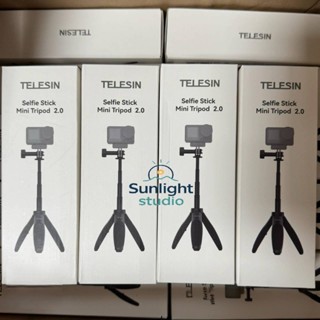 不賣出清免運臺灣出貨 TELESIN泰迅 新款 通用快拆 迷你自拍桿 三腳架 桌面支架 適用GOPRO 手機 GP-20
