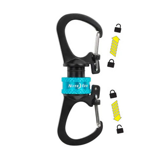 美國 奈愛 Nite Ize SlideLock® 360° 磁吸鎖扣雙登山扣 鑰匙扣