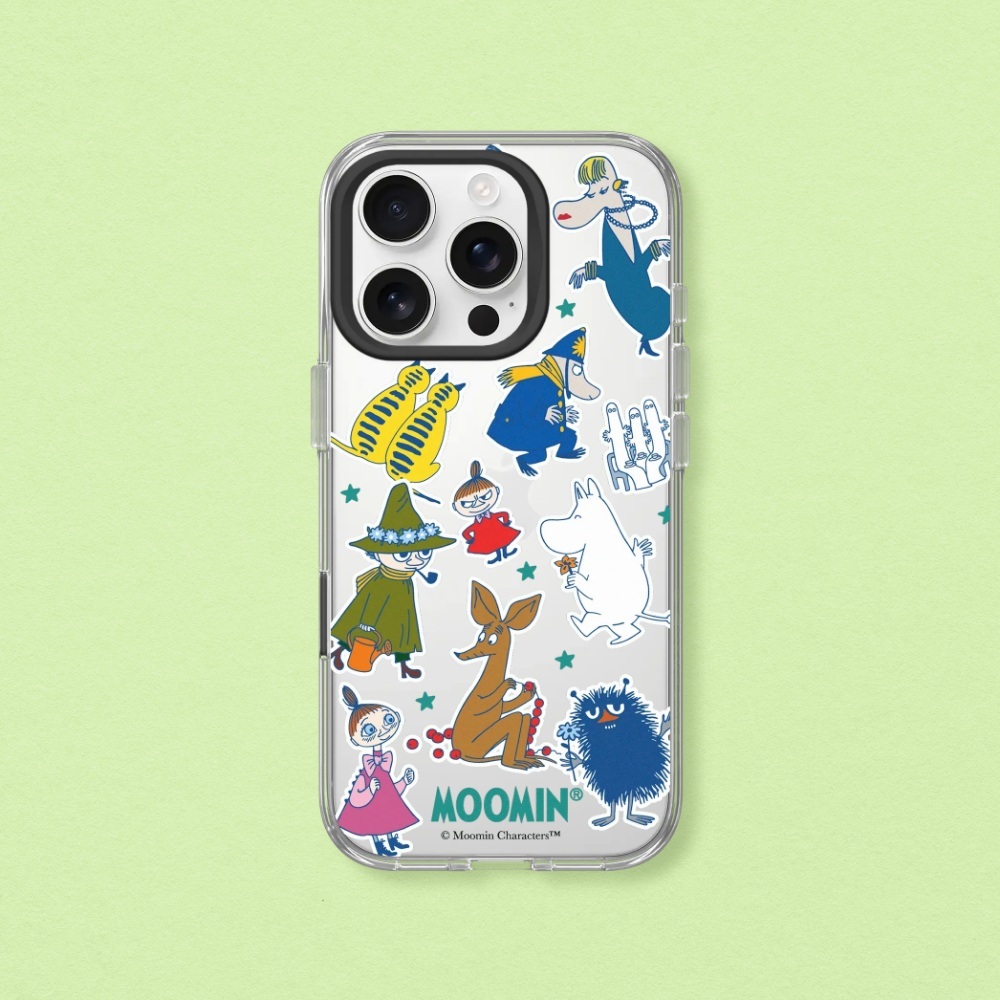 犀牛盾 適用iPhone Clear MagSafe兼容 抗黃化透明防摔磁吸手機殼∣姆明Moomin/角色大集合