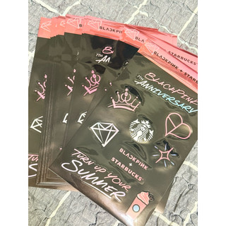 black pink 黑粉 韓國大勢女團 星巴克聯名貼紙 Starbucks 星巴克週邊 周邊