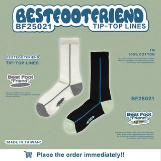【逢甲 FUZZY】Best Foot Friend Tip-Top Lines 頂端線條 BFF 襪子 BF25021