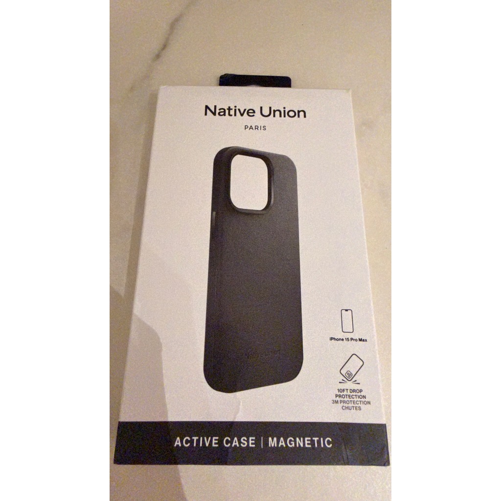 二手NATIVE UNION ACTIVE輕盈皮革系列 Magsafe防摔手機殼 黑色 iPhone15 pro max