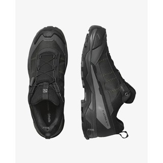 【戶外風】【Salomon】 男 X ULTRA 5 Goretex 低筒登山鞋WIDE 黑/瀝灰/堡巖灰