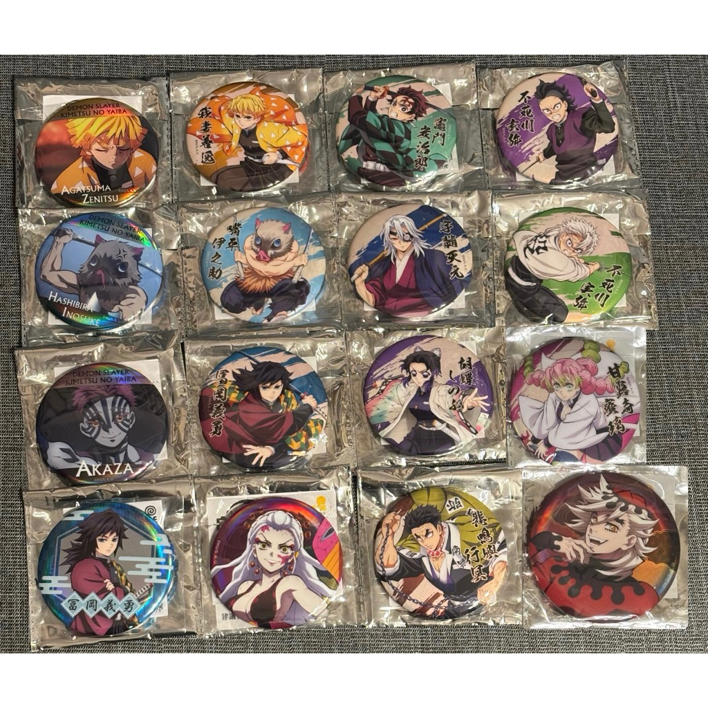 現貨！12H快速出貨！鬼滅之刃正版木棉花 徽章 義勇 蟲柱 戀柱 童磨 猗窩座 墮姬 風柱 音柱 炭治郎 善逸 伊之助