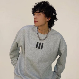 多色可選 Fear of god 聯名 三道槓 美式高街 Fog 大學T 重磅圓領衛衣 寬鬆 大學T 長袖T 男女同款