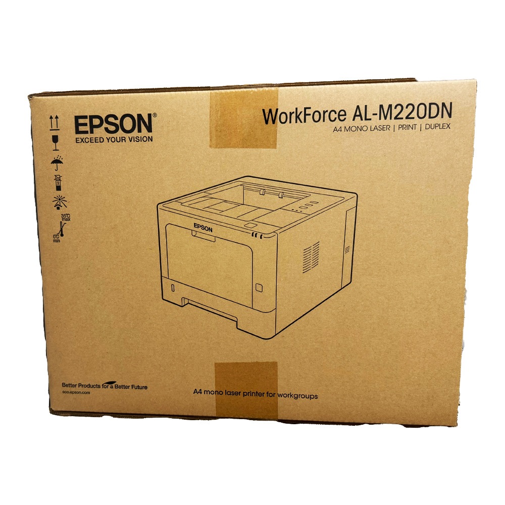 Epson M220DN【送折疊手機架】單功能印表機《黑白雷射-無影印功能》雙面列印 乙太網路