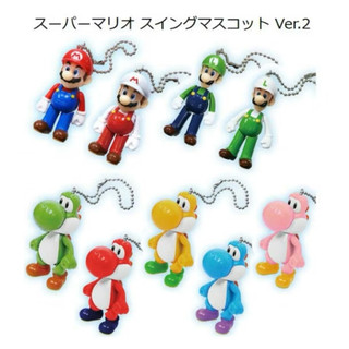 ［現貨馬上出］瑪利歐手腳頭可動搖擺吊飾 正版授權 鑰匙圈 Super Mario 瑪利歐 路易吉 耀西