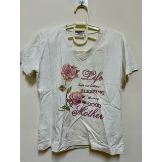 二手 玫瑰白色T-shirt