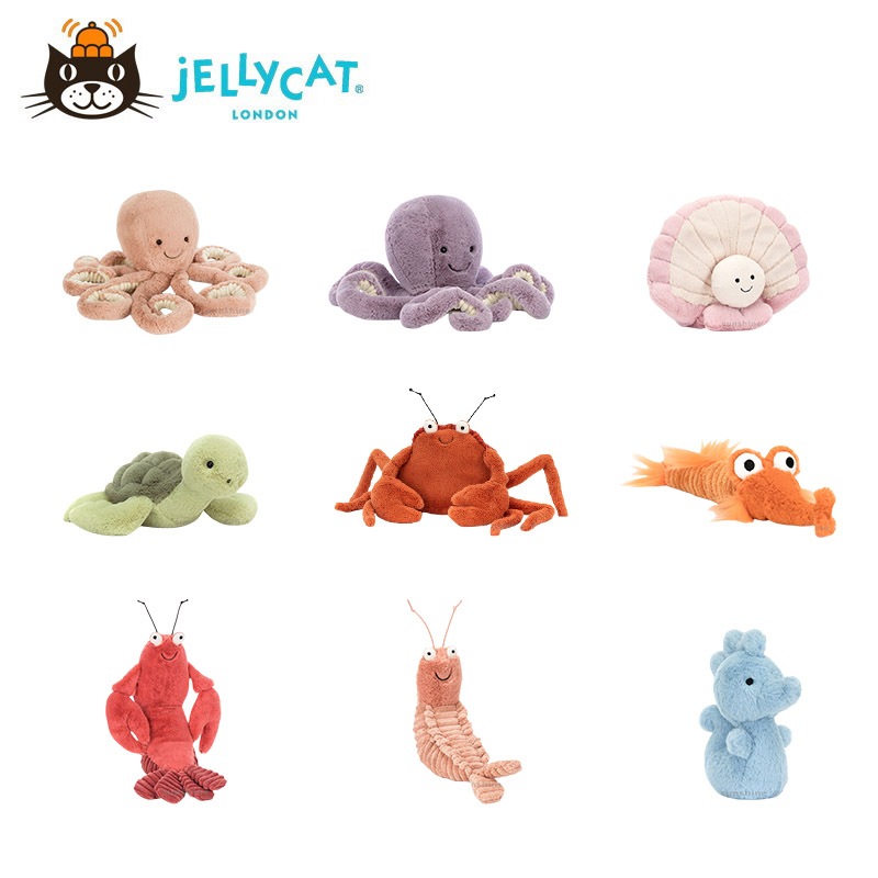 Jellycat 克利斯賓螃蟹 章魚 龍蝦 蛤蜊 毛絨公仔 安撫娃娃 玩偶 交換禮物 生日禮物