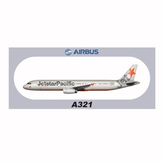 *航空實驗室* JETSTAR A321 20x8.8CM 貼紙 S-R-321-A345