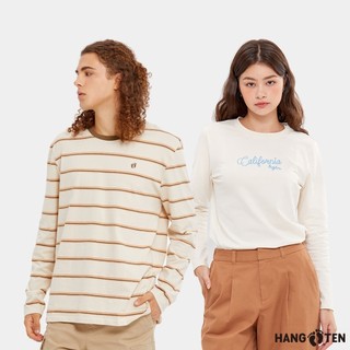 【Hang Ten】男女裝-經典品牌立體刺繡長袖T恤(多款選)