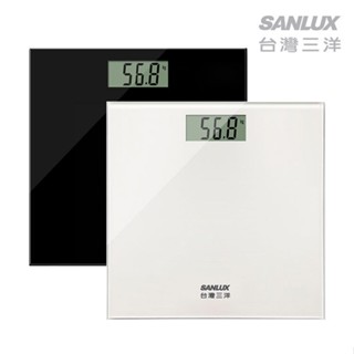 臺灣三洋 SANLUX 家用體重計 SYES-301 黑白款 數位家用體重計 電子體重計 強化玻璃秤面 LCD體重顯示