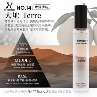 HARMOON官方旗艦 韓國經典奢華香氛 NO.14 大地 15ml 男香 女性香水 男性香水 香水 木質清新花香調