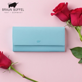 【寧寧精品】台中30年老店 BRAUN BUFFEL 德國小金牛 海蒂 優雅粉紅色長夾 BF646-621-1 女長夾區