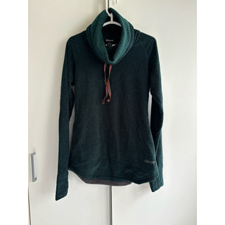 二手 sherpa 頭套中層衣 長袖 森林綠 Womens fleece Sherpa Rolpa Pullover