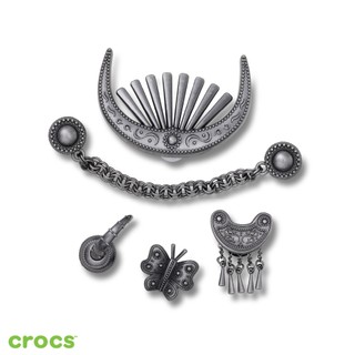 【Crocs鞋釦】Silver Metal Mix 5件組-10015810