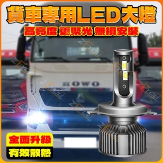 ZEYOU精選🥇貨車專用大燈 24V貨車卡車LED大燈12V24V汽車led前大燈近光遠光霧燈H7 H1 H4 H3
